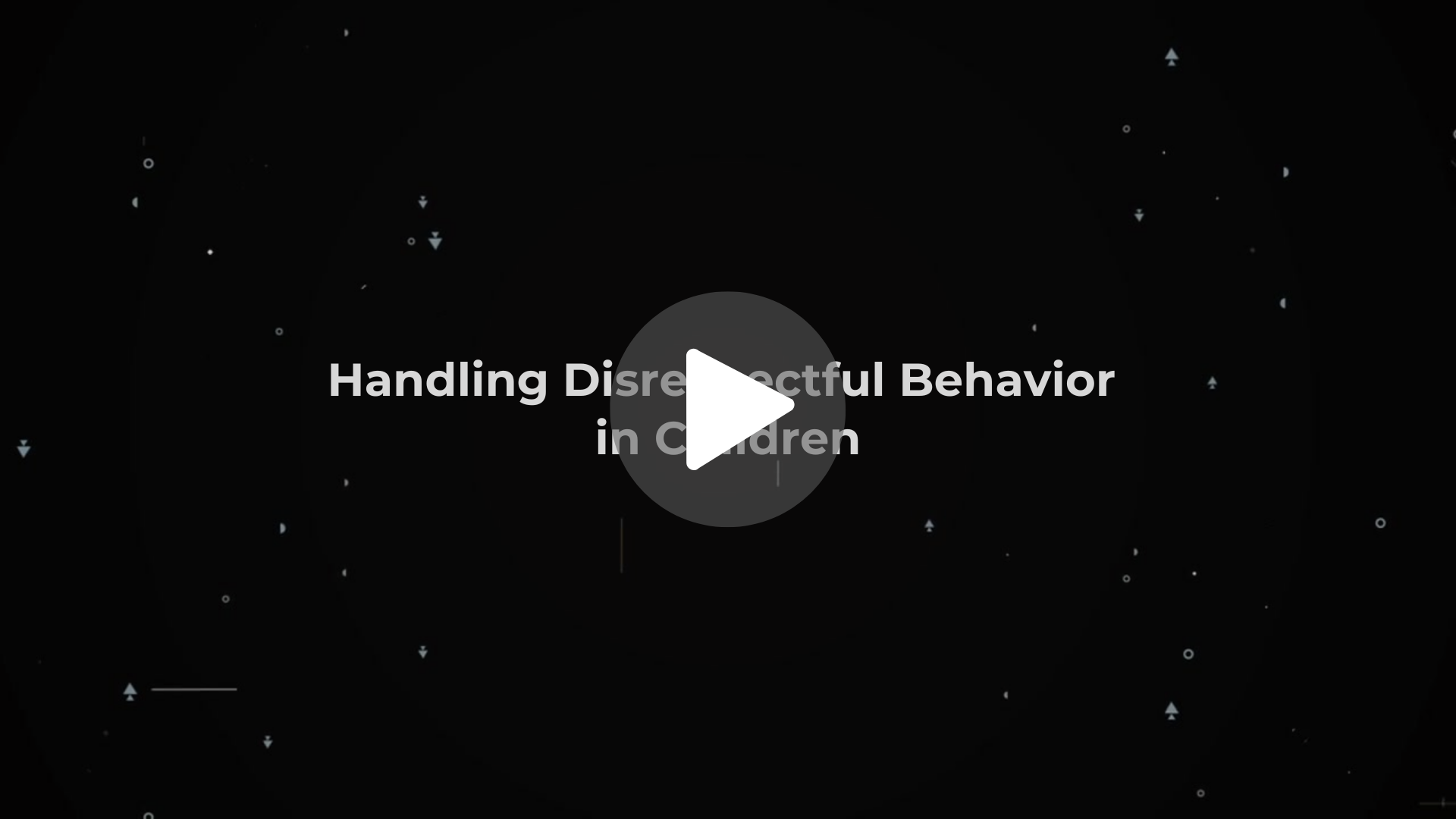 Handling Disrespectful Behavior in Children